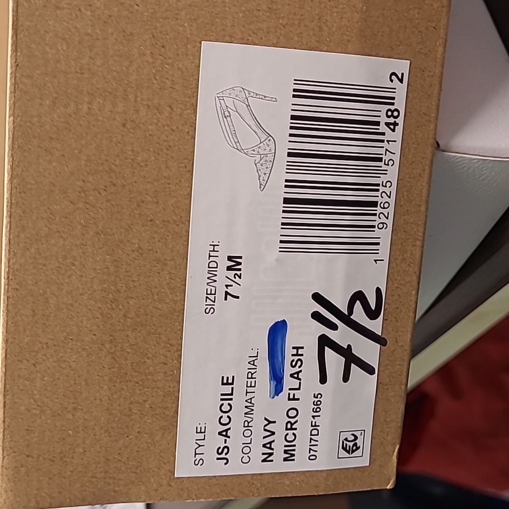 Jessica Simpson Navy Sparkle Heels - Picture 10 of 10